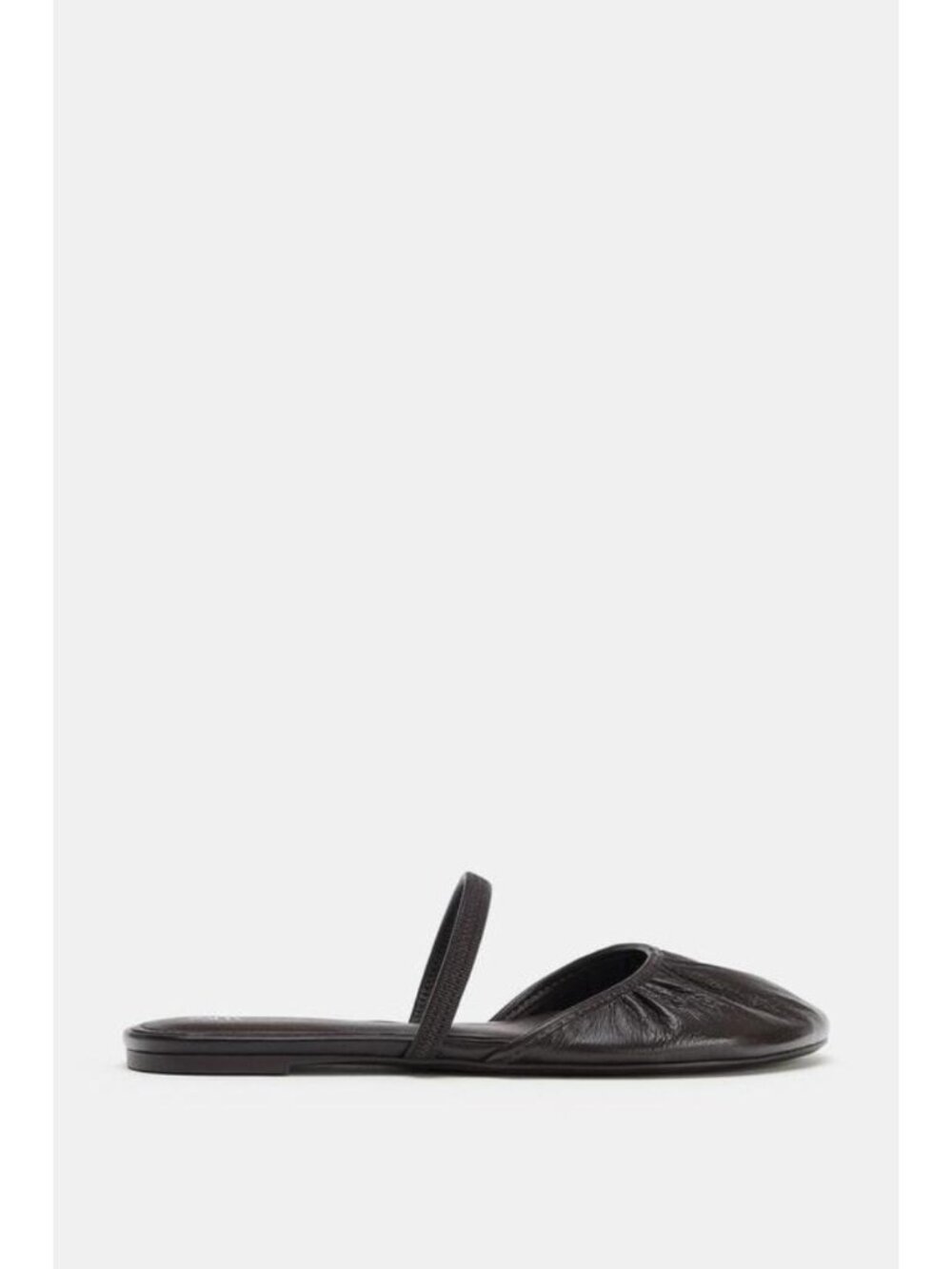 ZARA LEATHER SLINGBACK BALLET FLATS - Picture 4 of 6